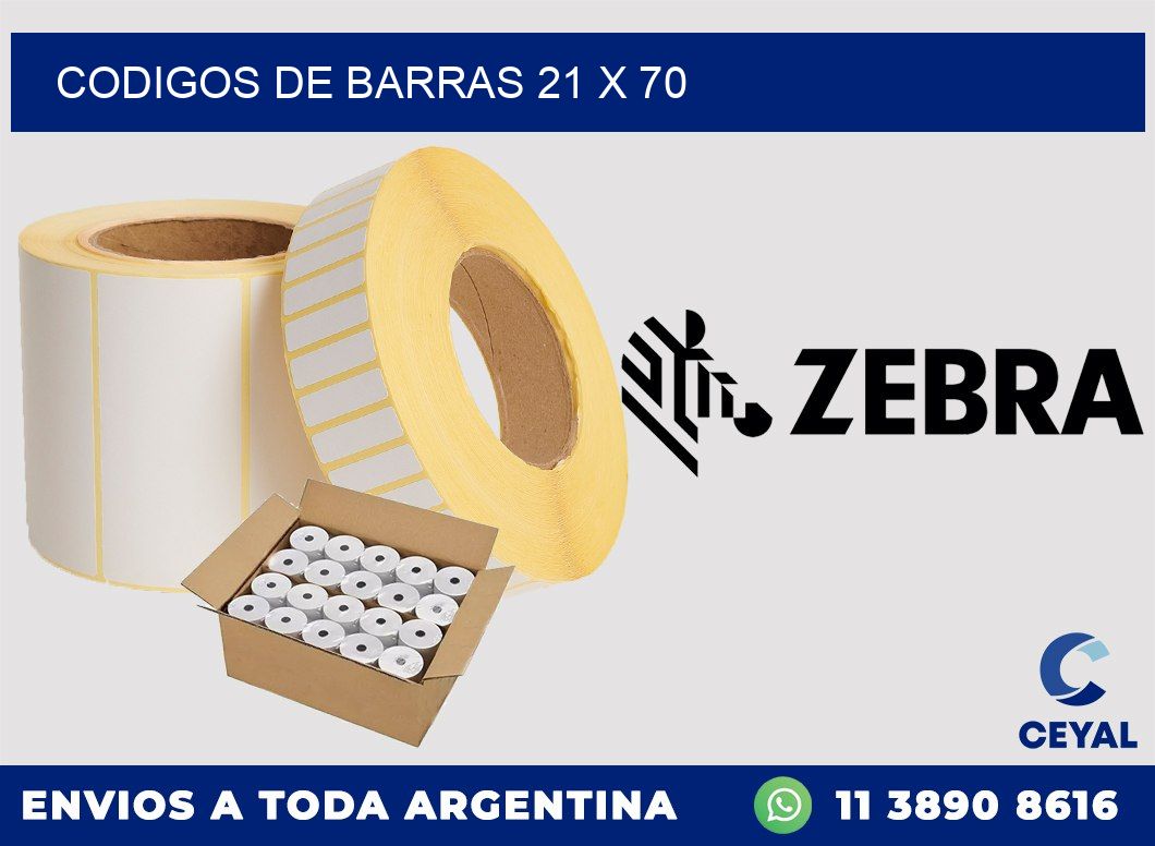codigos de barras 21 x 70