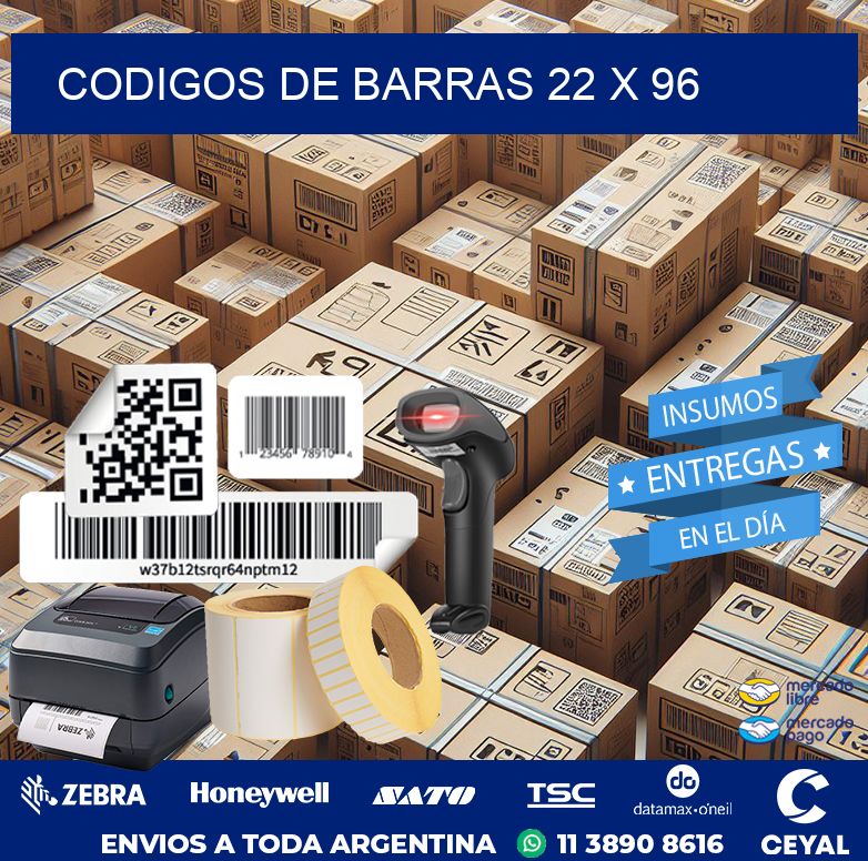 codigos de barras 22 x 96