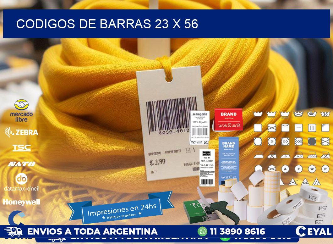 codigos de barras 23 x 56