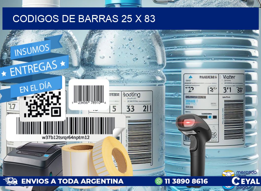 codigos de barras 25 x 83