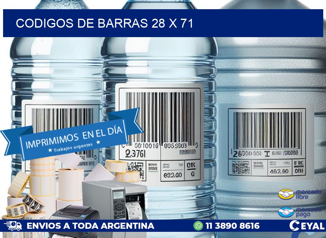 codigos de barras 28 x 71