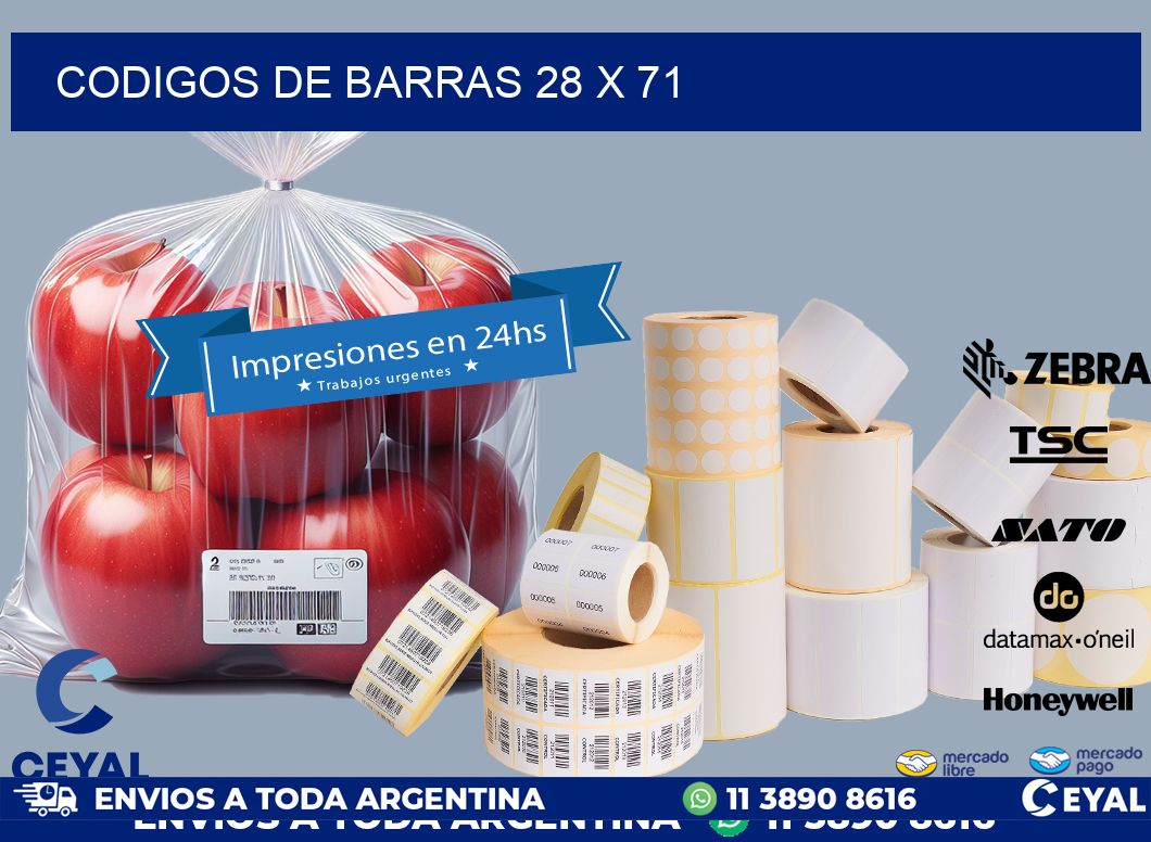 codigos de barras 28 x 71