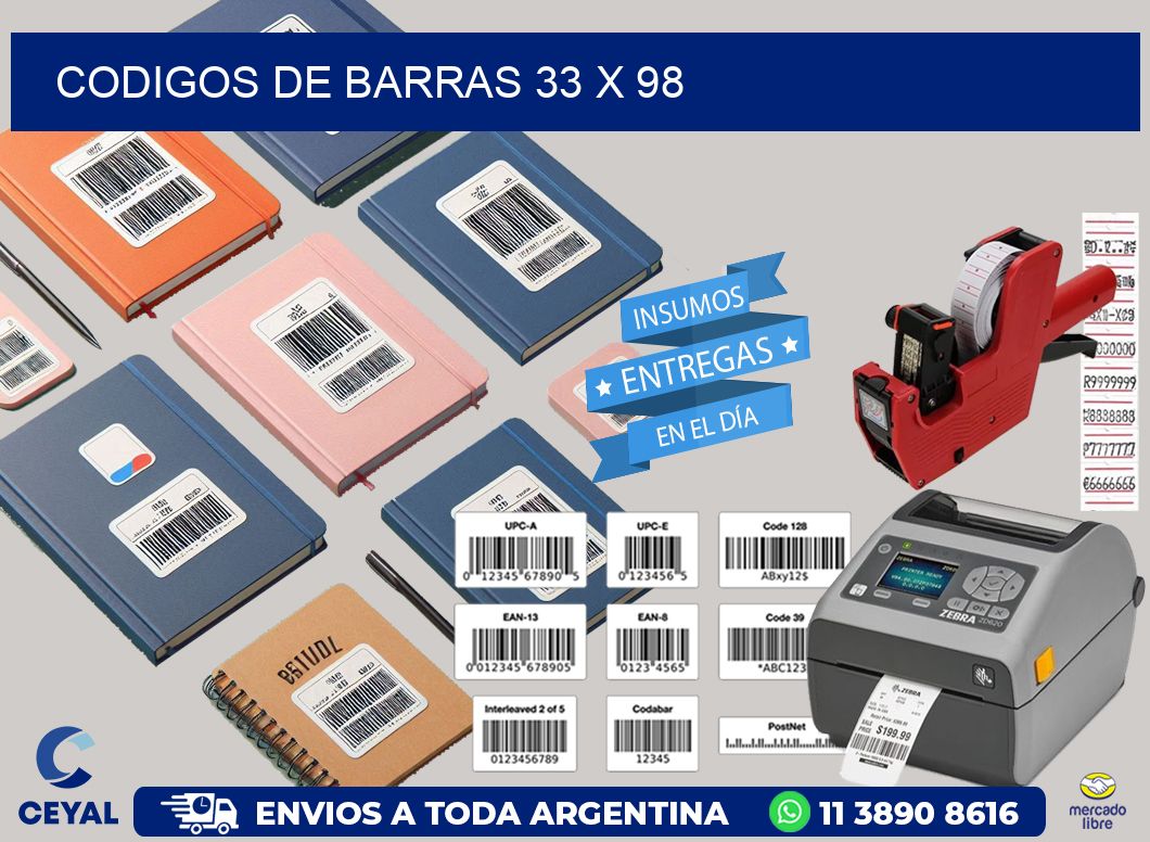 codigos de barras 33 x 98