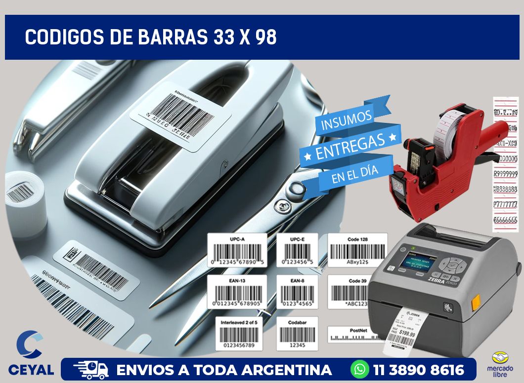 codigos de barras 33 x 98