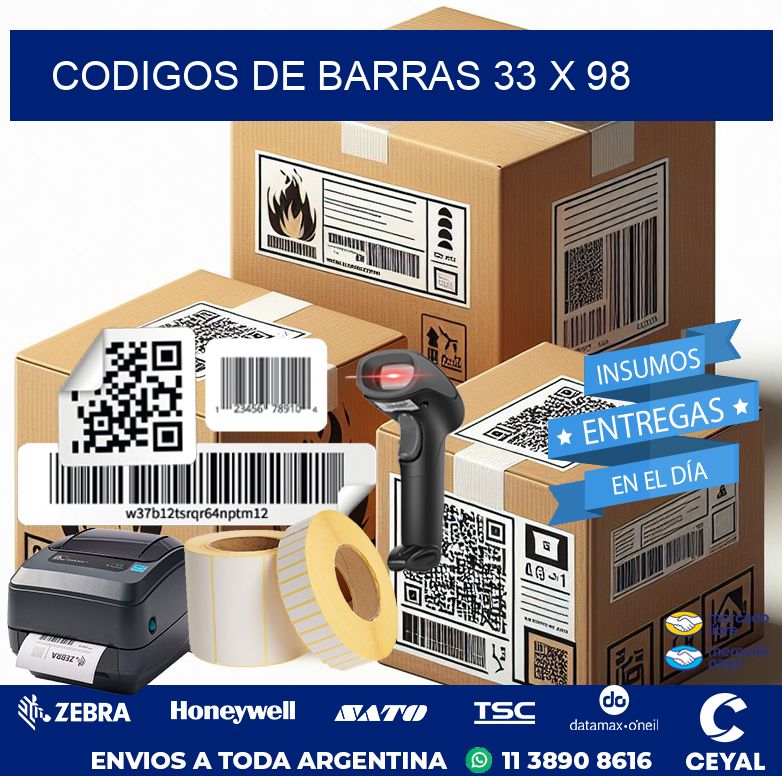 codigos de barras 33 x 98