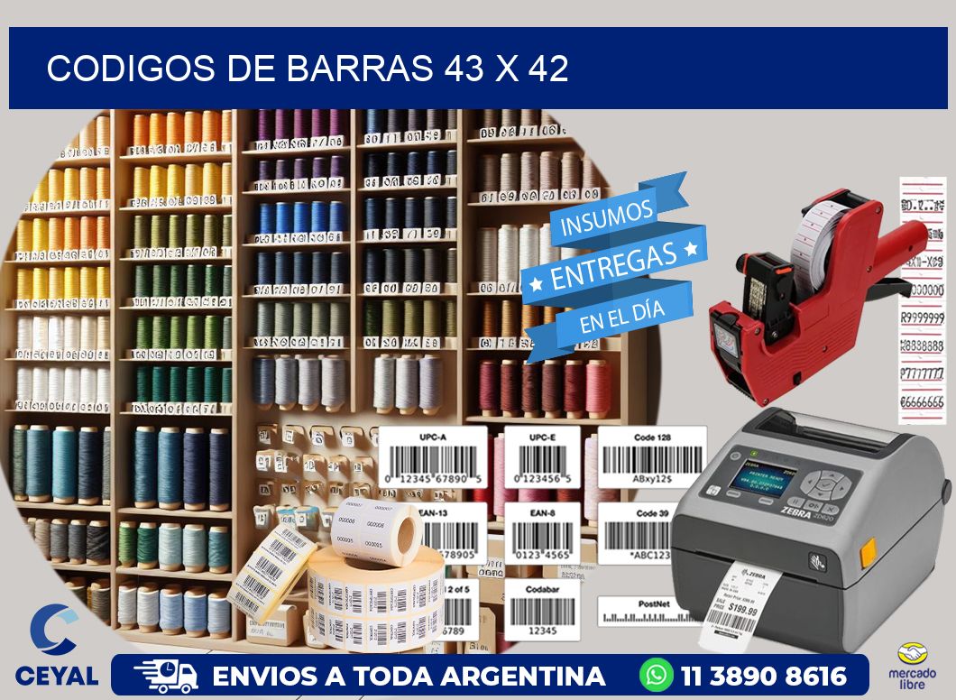 codigos de barras 43 x 42