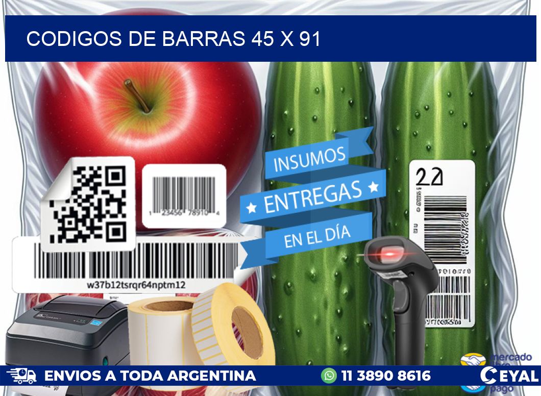 codigos de barras 45 x 91