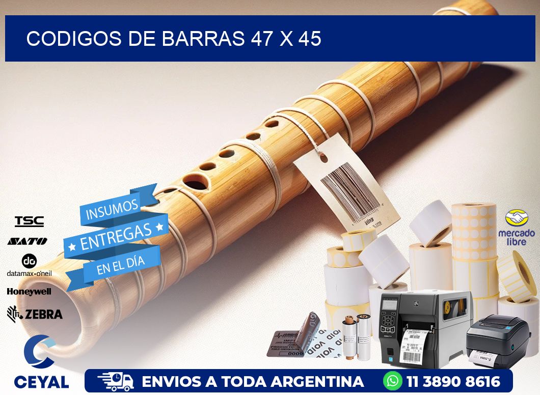 codigos de barras 47 x 45