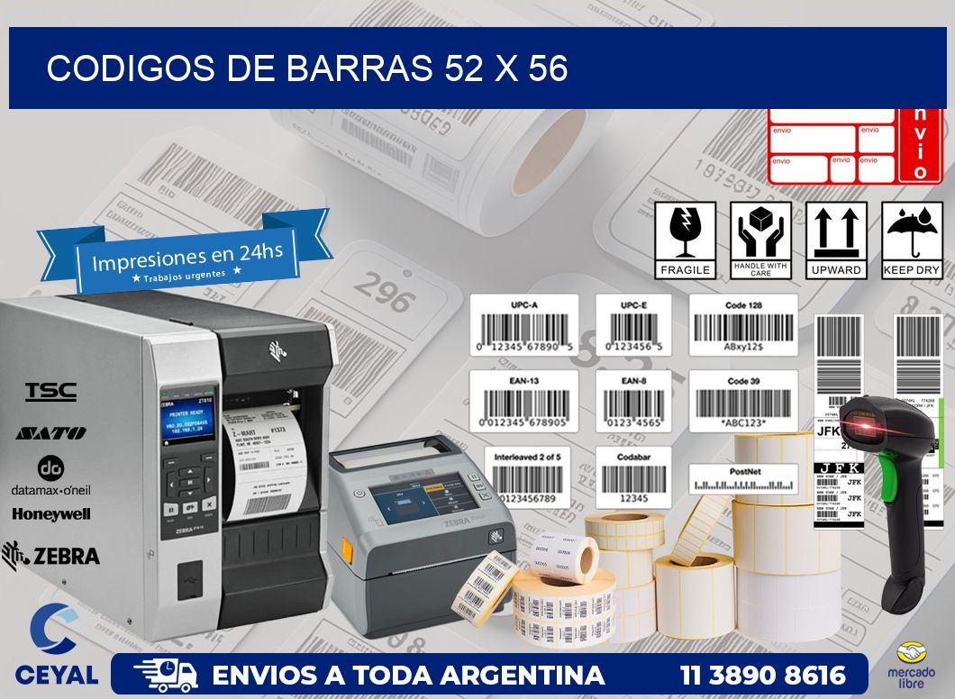 codigos de barras 52 x 56