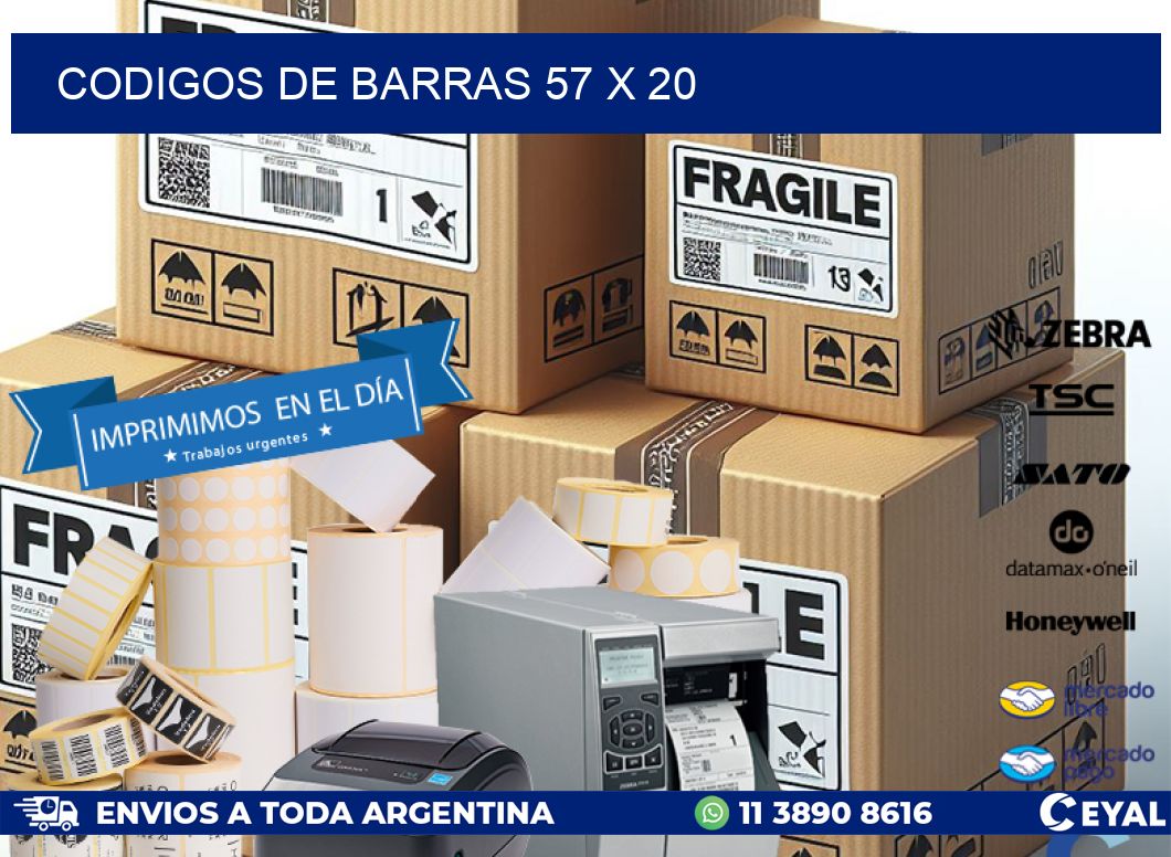 codigos de barras 57 x 20