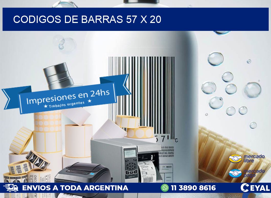 codigos de barras 57 x 20