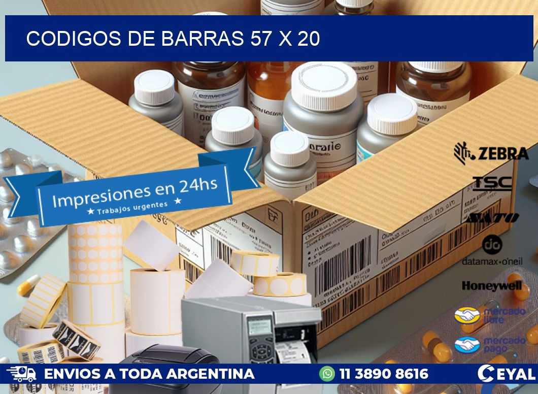 codigos de barras 57 x 20