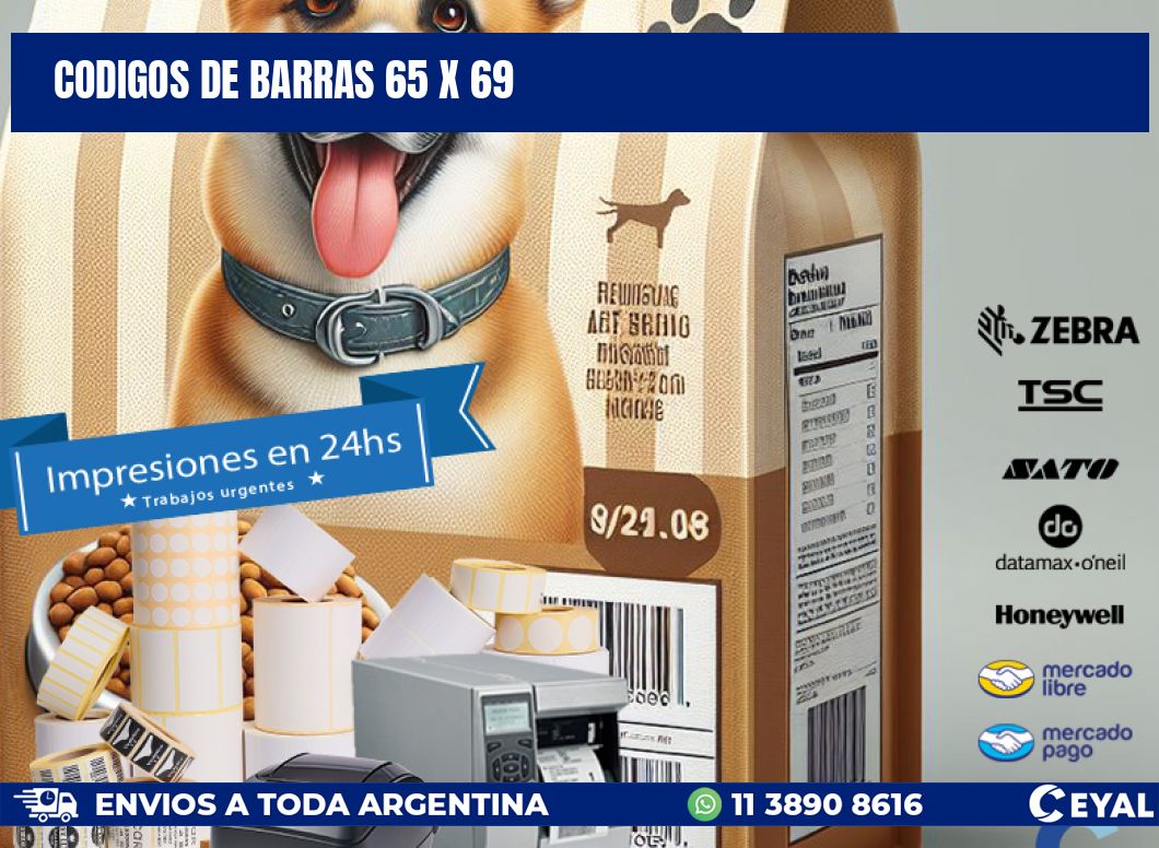 codigos de barras 65 x 69
