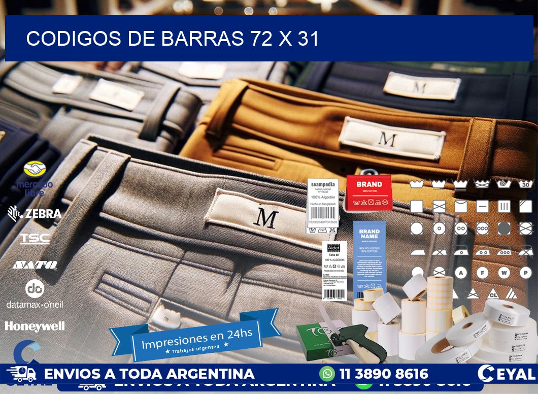 codigos de barras 72 x 31