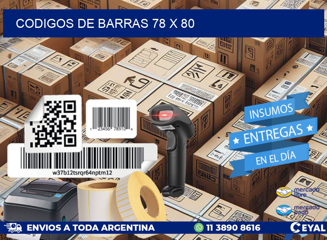 codigos de barras 78 x 80