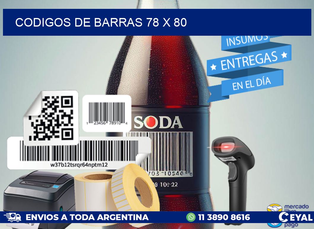 codigos de barras 78 x 80