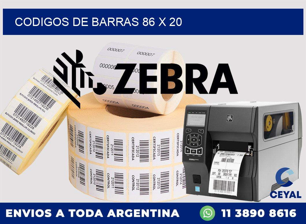codigos de barras 86 x 20