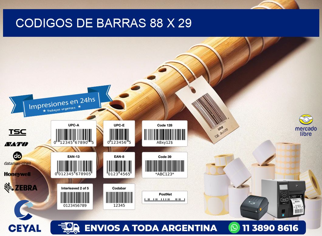 codigos de barras 88 x 29