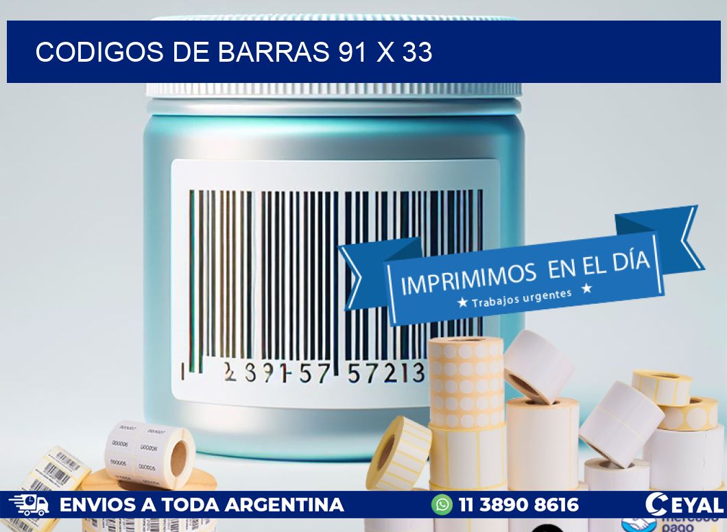 codigos de barras 91 x 33