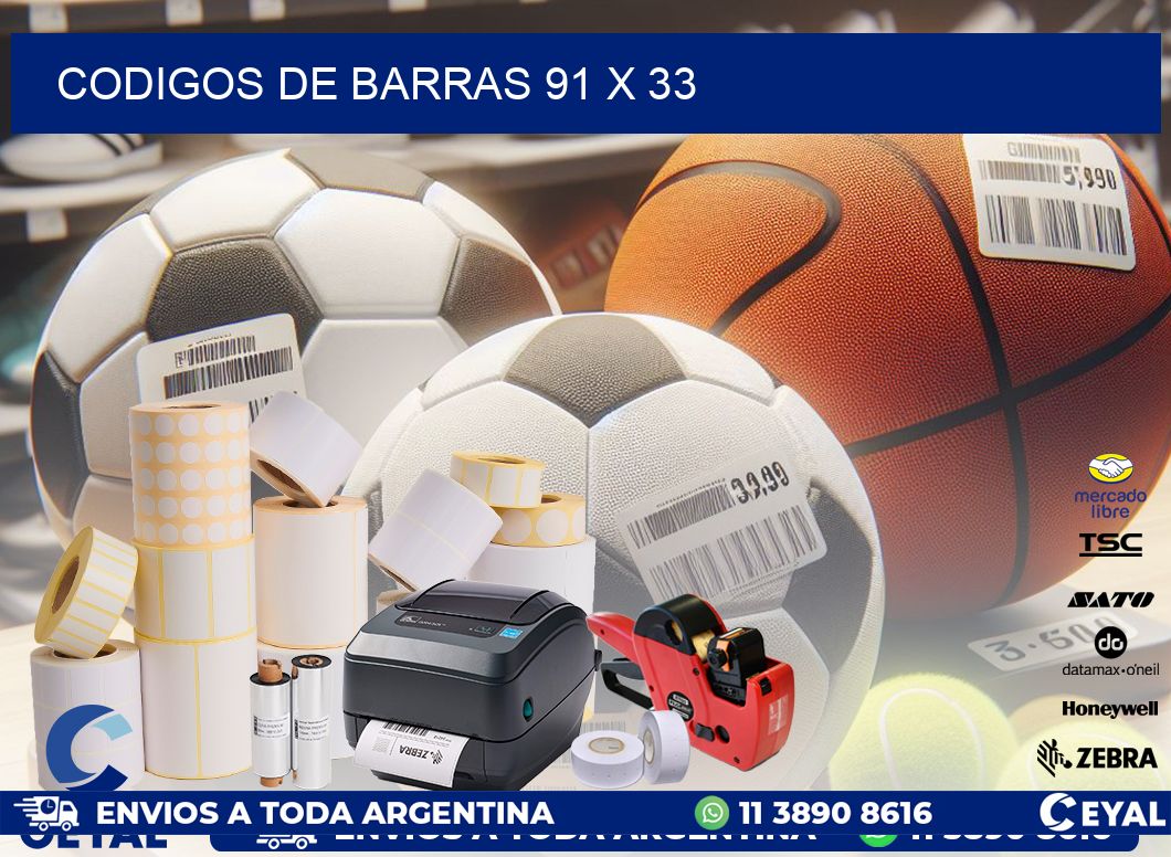 codigos de barras 91 x 33