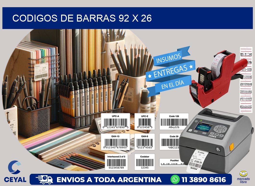 codigos de barras 92 x 26