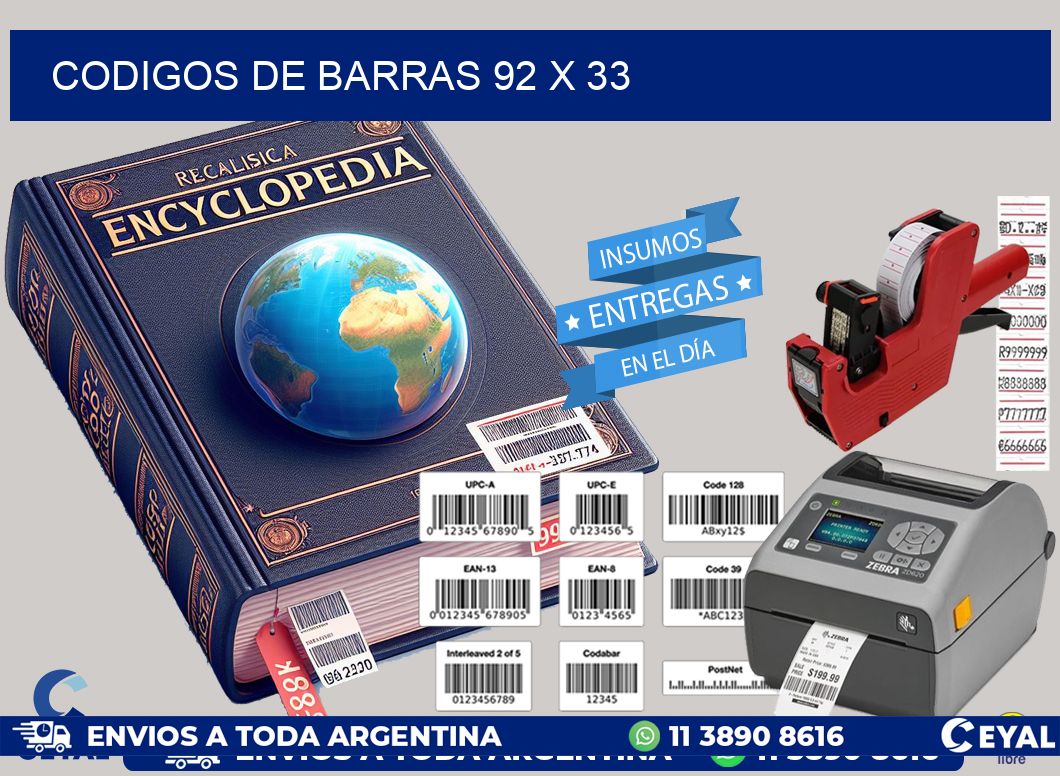 codigos de barras 92 x 33