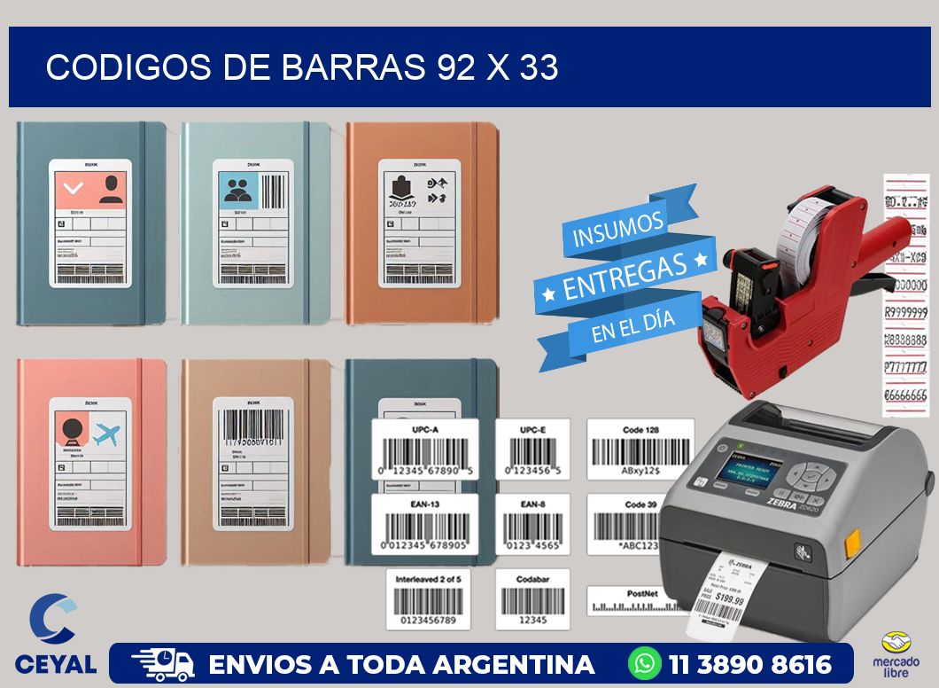 codigos de barras 92 x 33