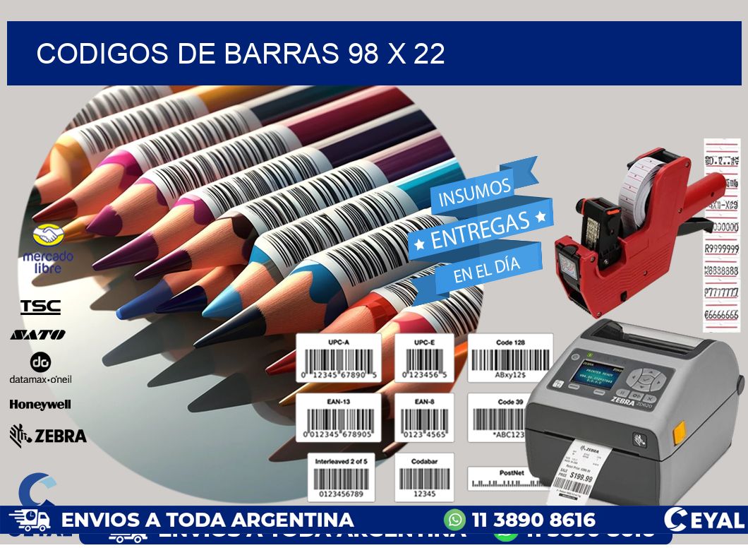 codigos de barras 98 x 22