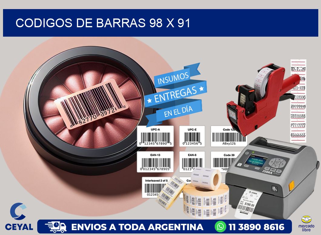 codigos de barras 98 x 91