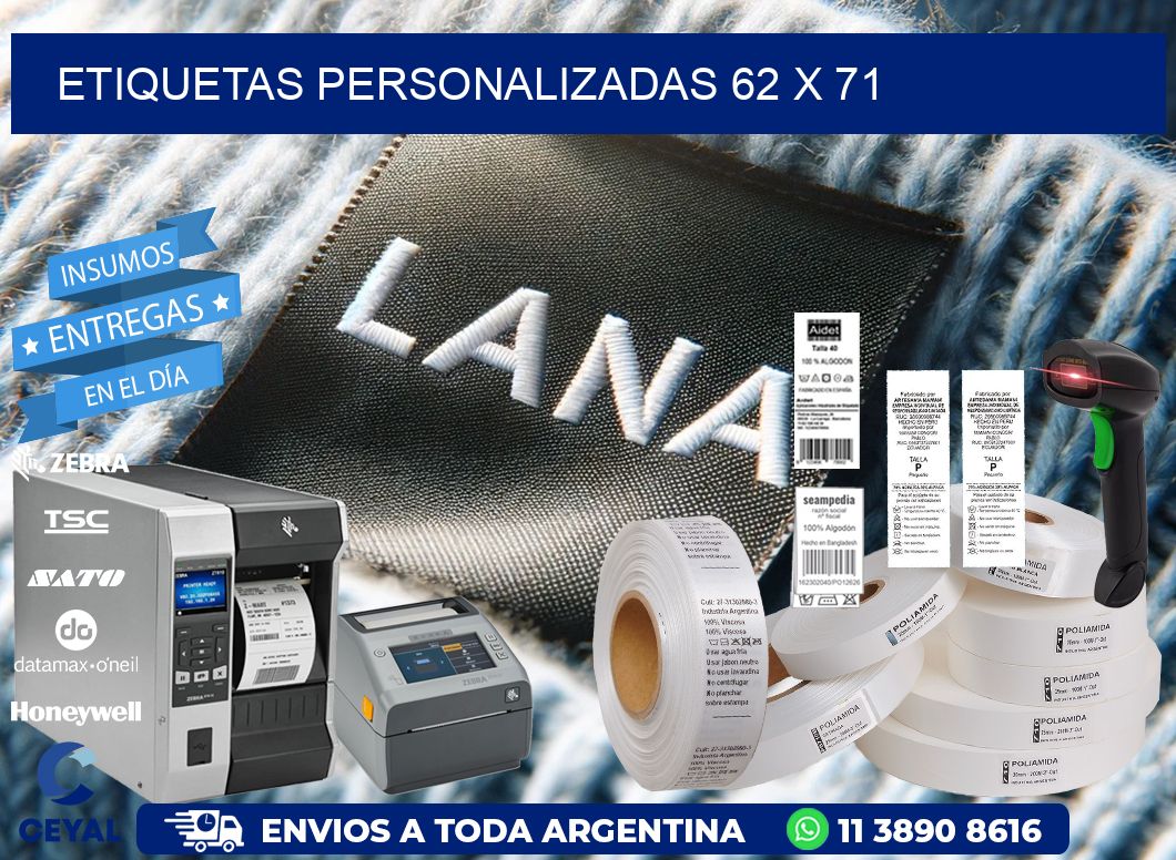 etiquetas personalizadas 62 x 71