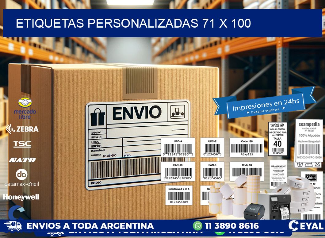 etiquetas personalizadas 71 x 100