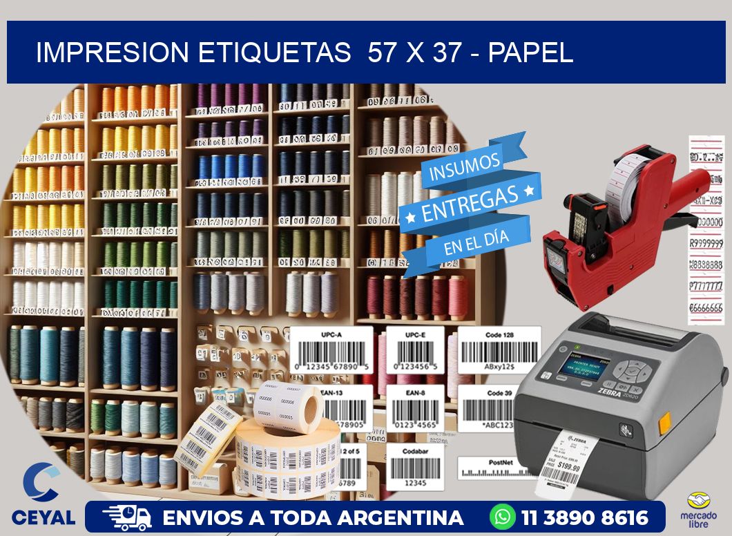 impresion etiquetas  57 x 37 – papel