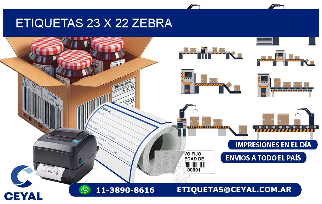ETIQUETAS 23 x 22 ZEBRA