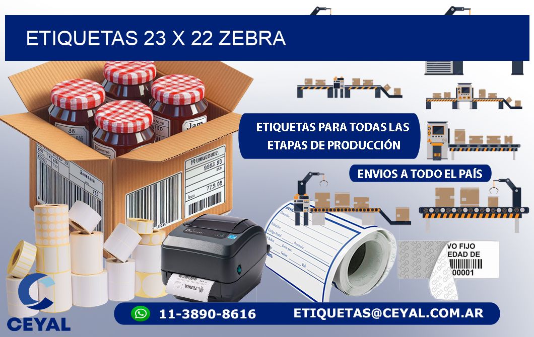 ETIQUETAS 23 x 22 ZEBRA