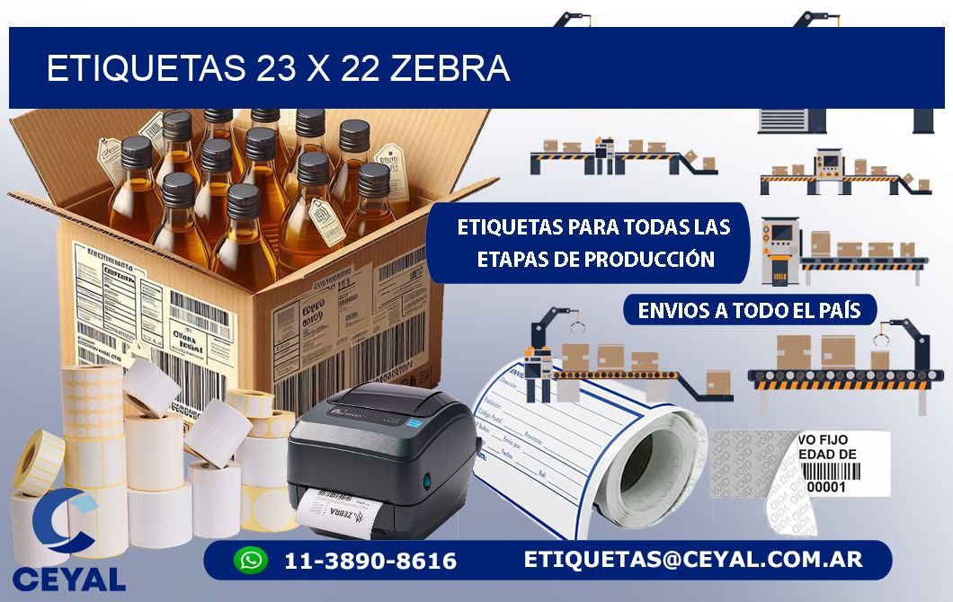 ETIQUETAS 23 x 22 ZEBRA