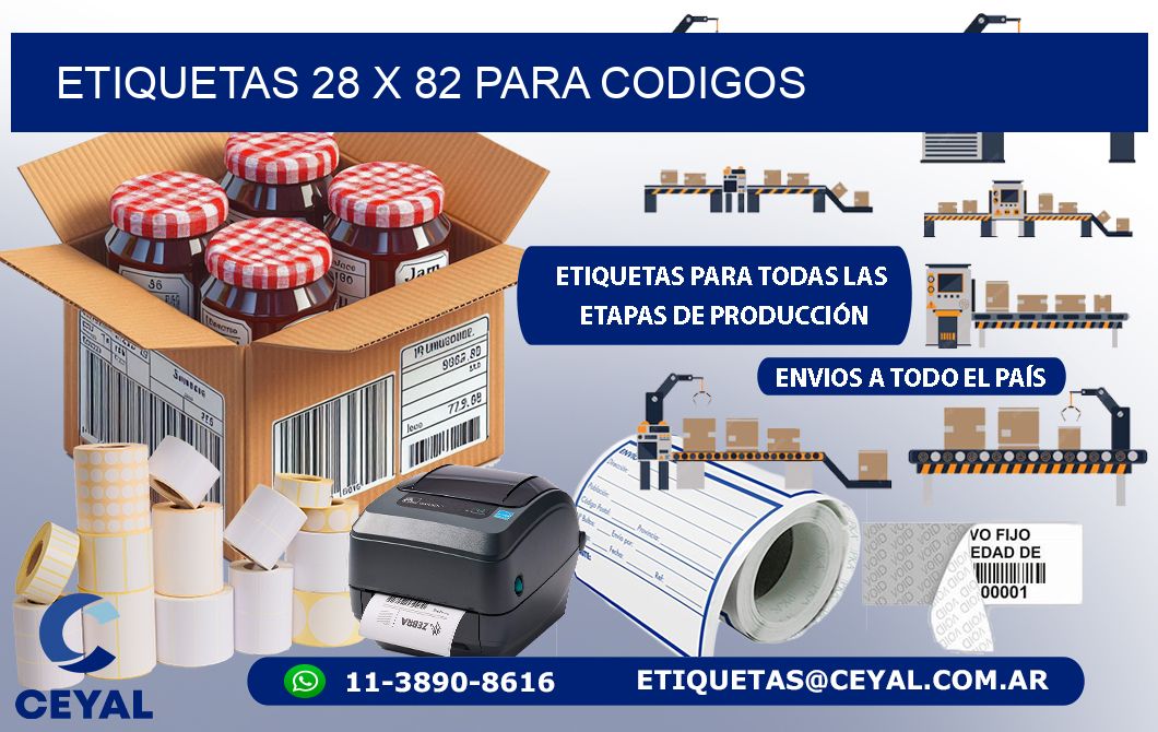 ETIQUETAS 28 x 82 PARA CODIGOS