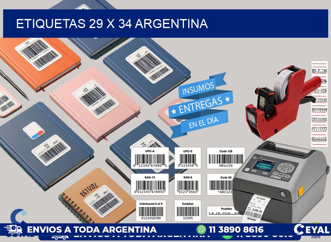 ETIQUETAS 29 x 34 ARGENTINA