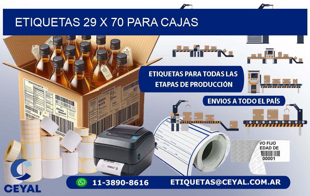 ETIQUETAS 29 x 70 PARA CAJAS