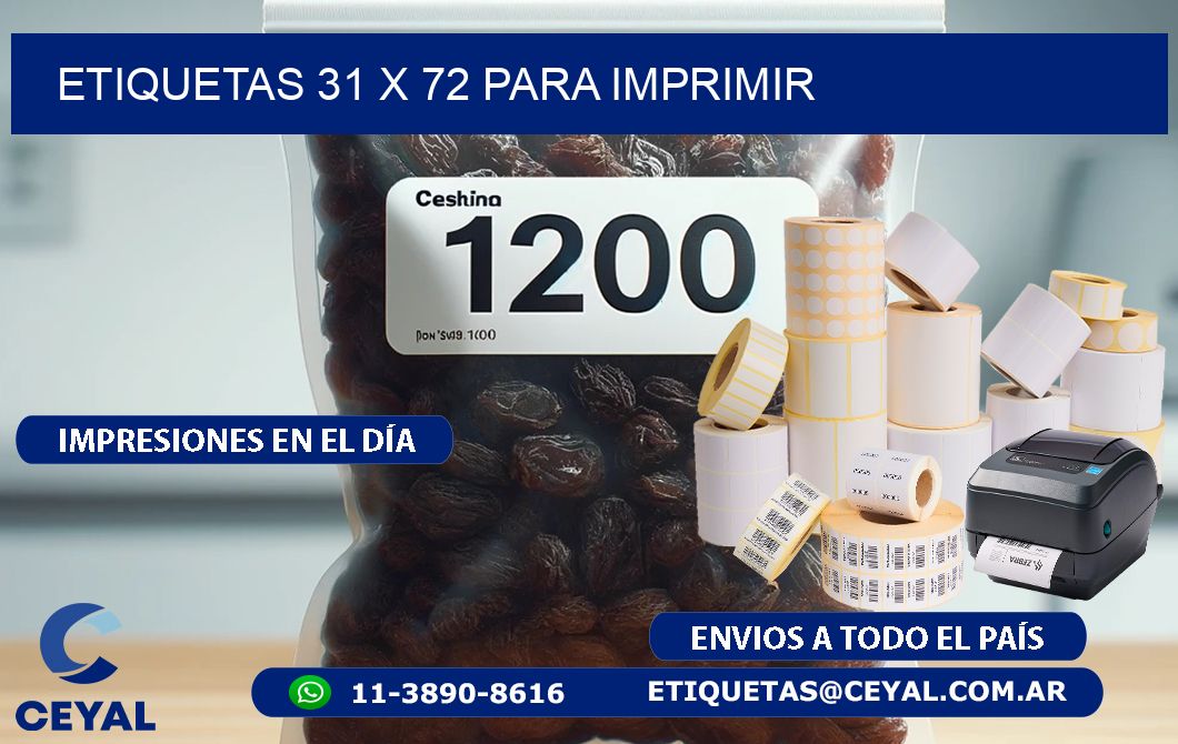 ETIQUETAS 31 x 72 PARA IMPRIMIR