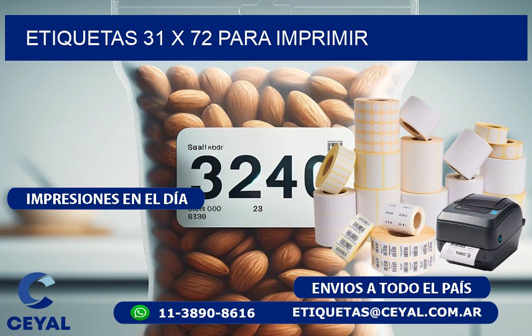 ETIQUETAS 31 x 72 PARA IMPRIMIR