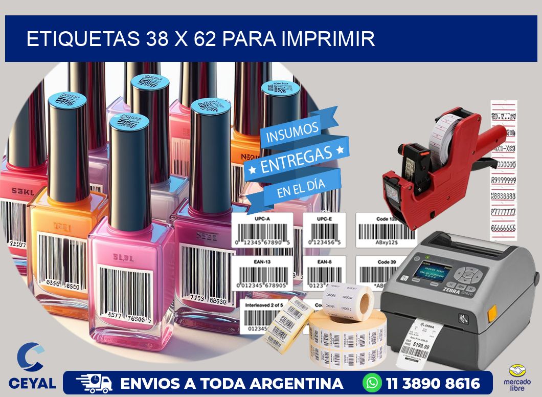 ETIQUETAS 38 x 62 PARA IMPRIMIR