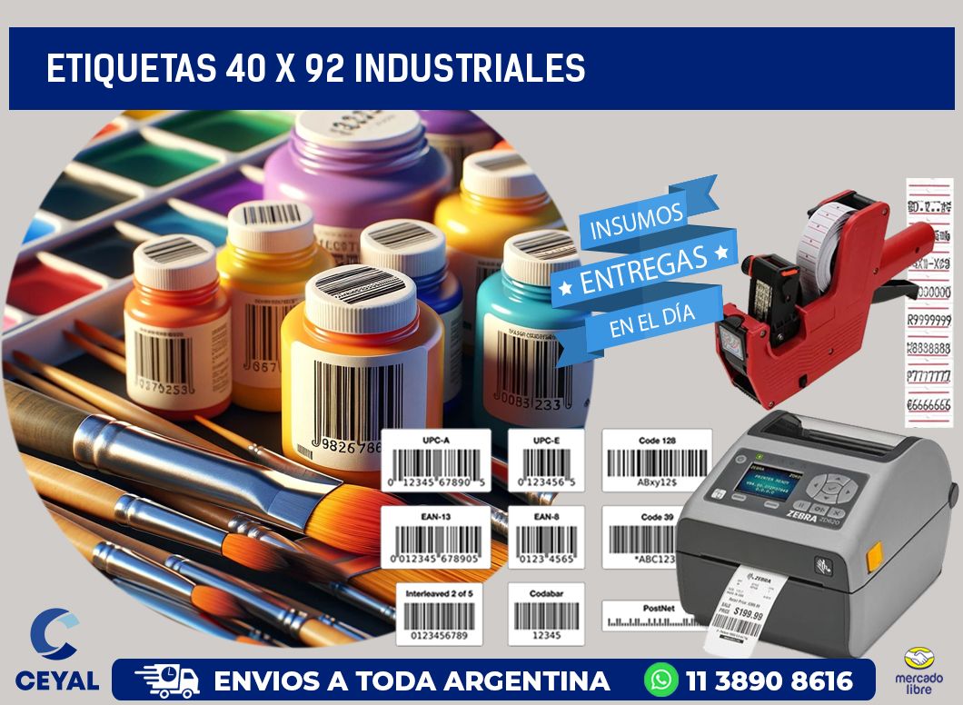 ETIQUETAS 40 x 92 INDUSTRIALES