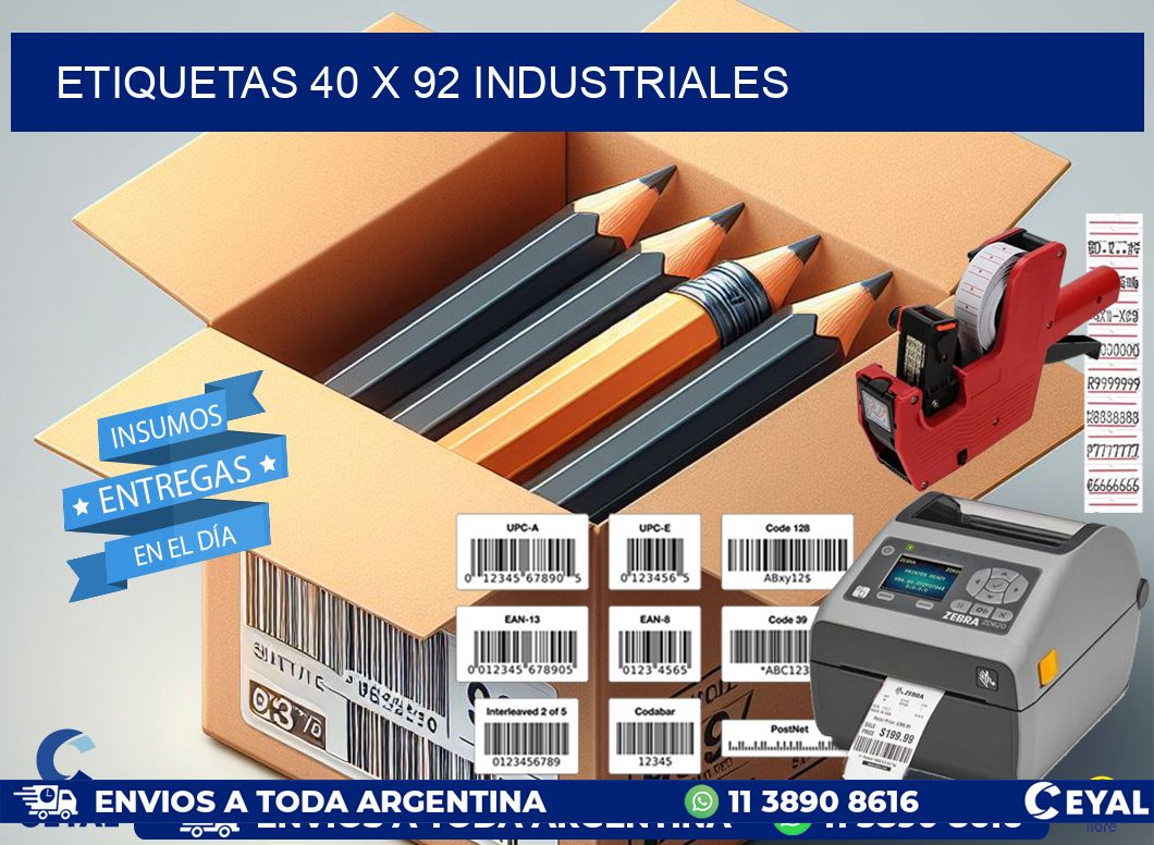 ETIQUETAS 40 x 92 INDUSTRIALES