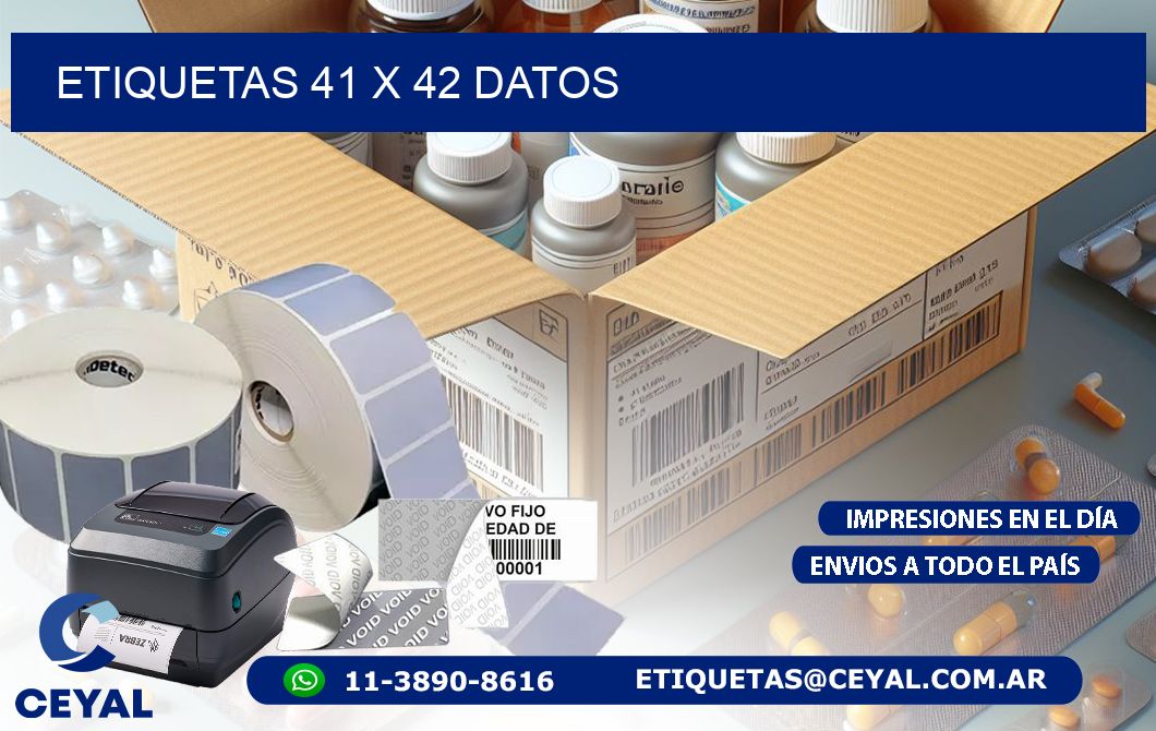 ETIQUETAS 41 x 42 DATOS