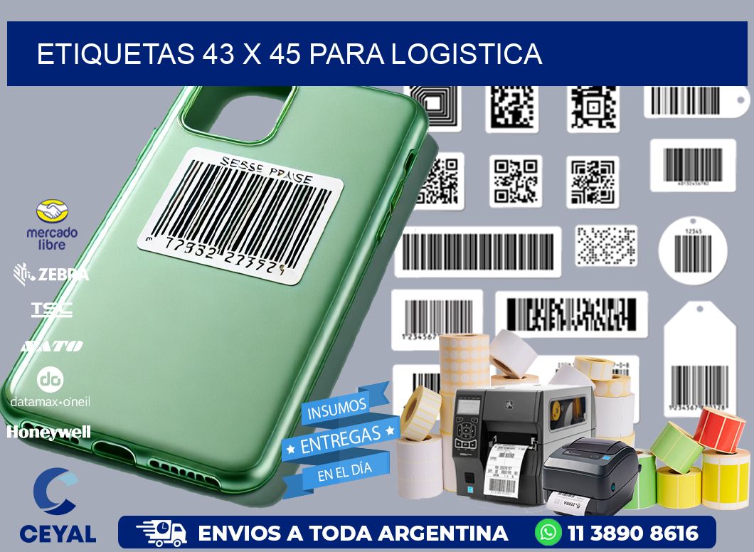 ETIQUETAS 43 x 45 PARA LOGISTICA