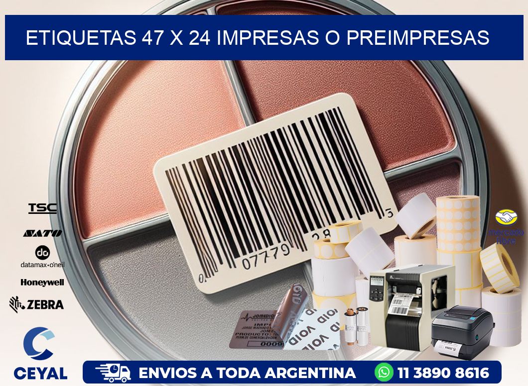 ETIQUETAS 47 x 24 IMPRESAS O PREIMPRESAS
