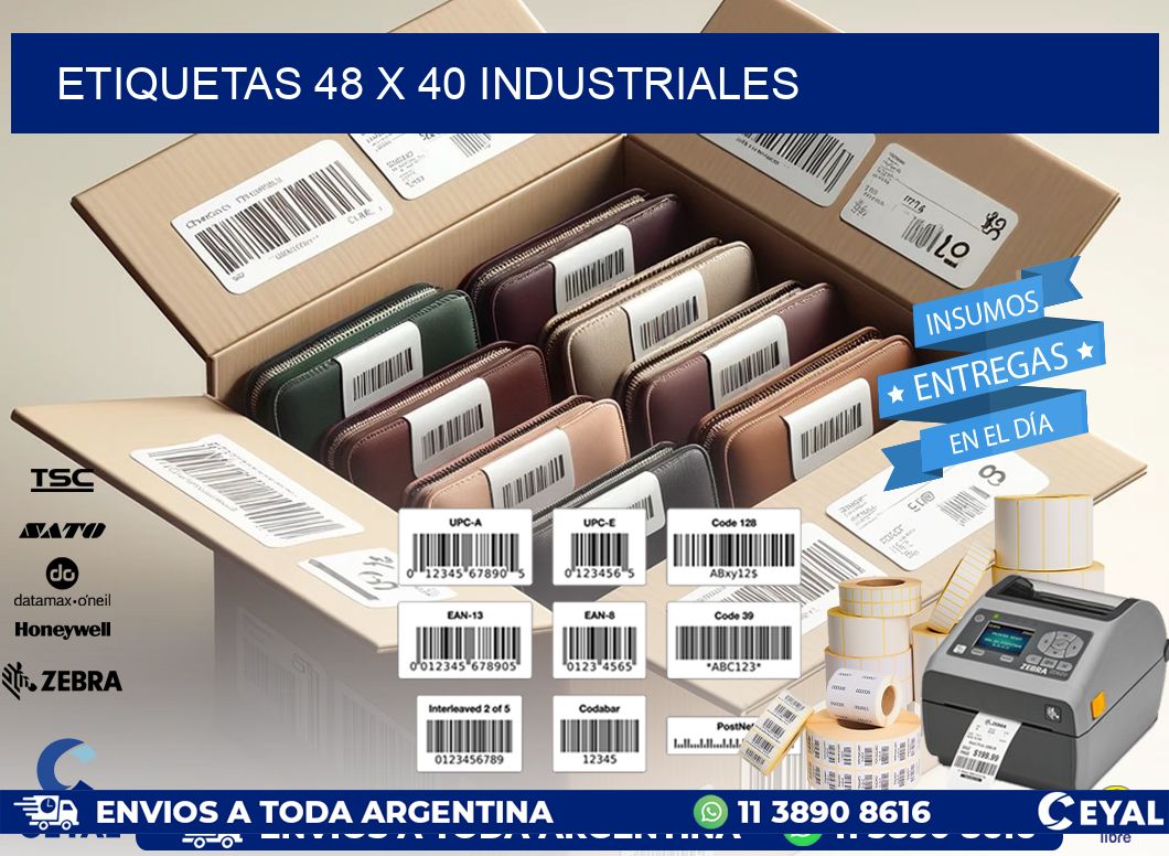 ETIQUETAS 48 x 40 INDUSTRIALES