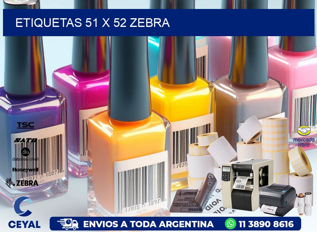 ETIQUETAS 51 x 52 ZEBRA
