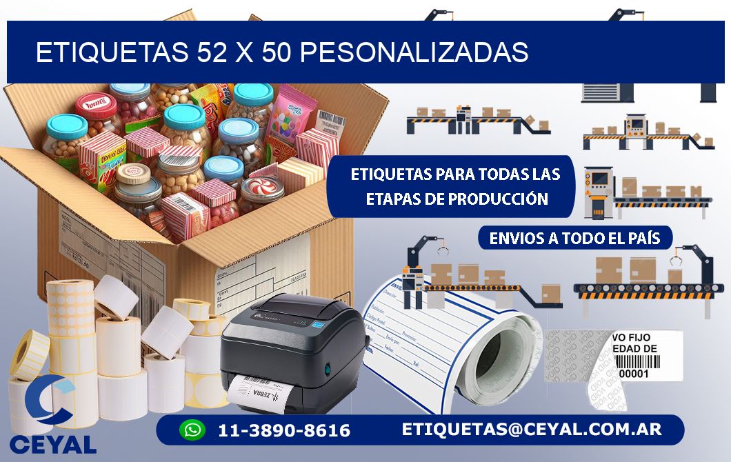 ETIQUETAS 52 x 50 PESONALIZADAS