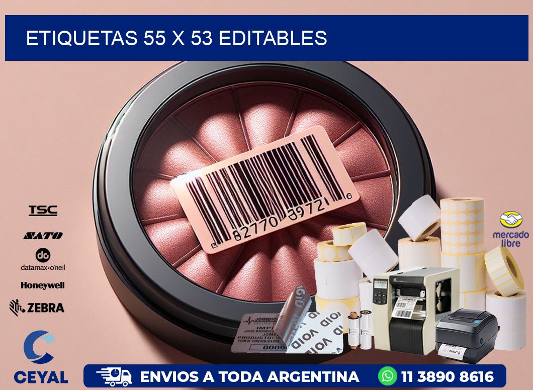 ETIQUETAS 55 x 53 EDITABLES